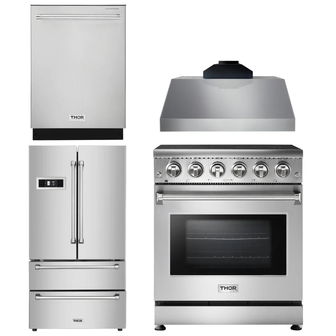 30 Electric Range, Range Hood, Refrigerator, Dishwasher P380940