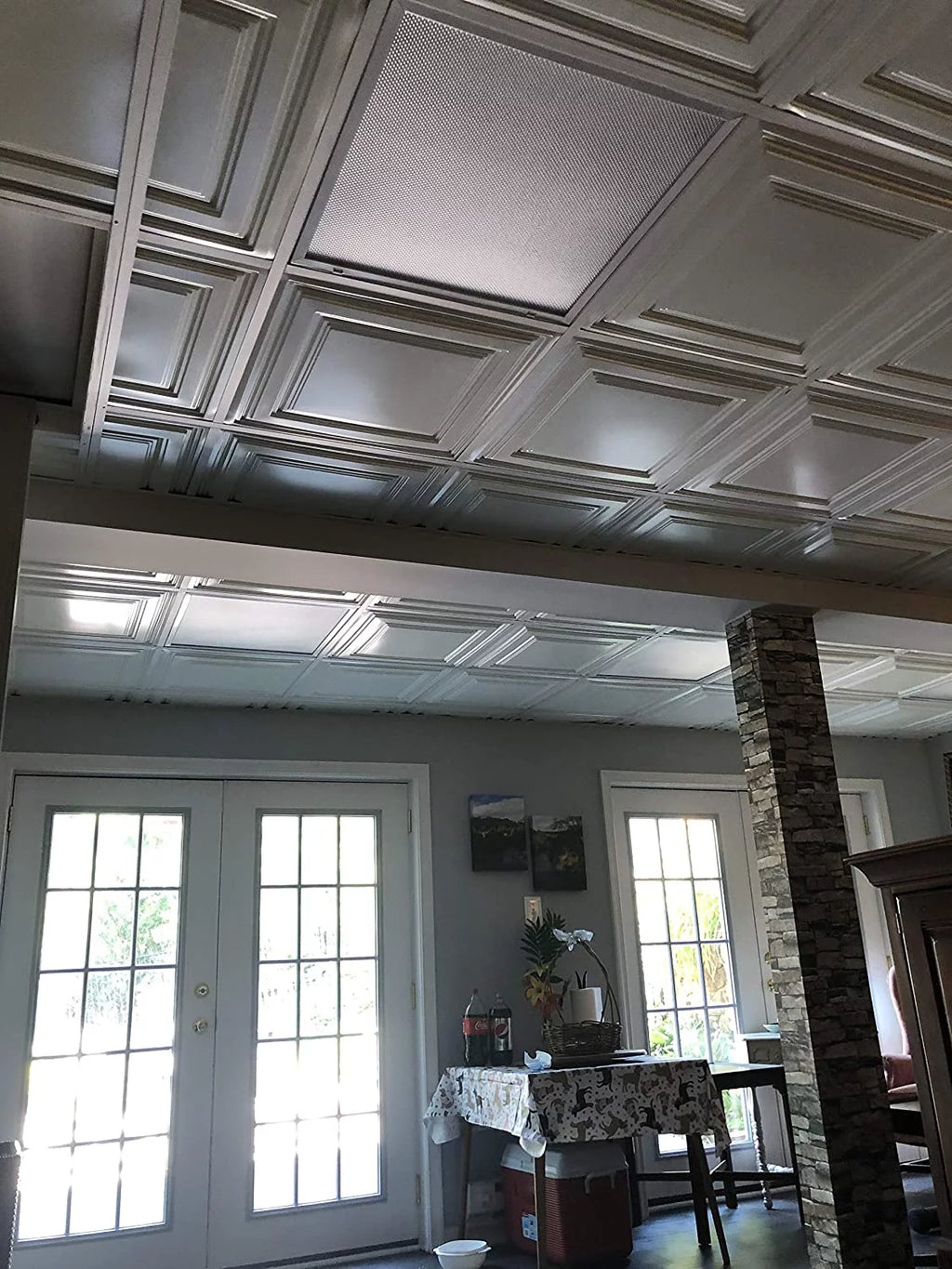 2 ft. x 2 ft. PVC Ceiling Tile in Plain White V666213