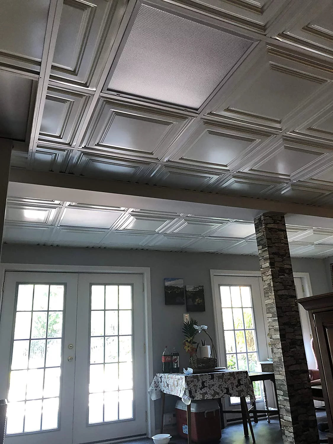 2 ft. x 2 ft. PVC Ceiling Tile in Plain White V666213