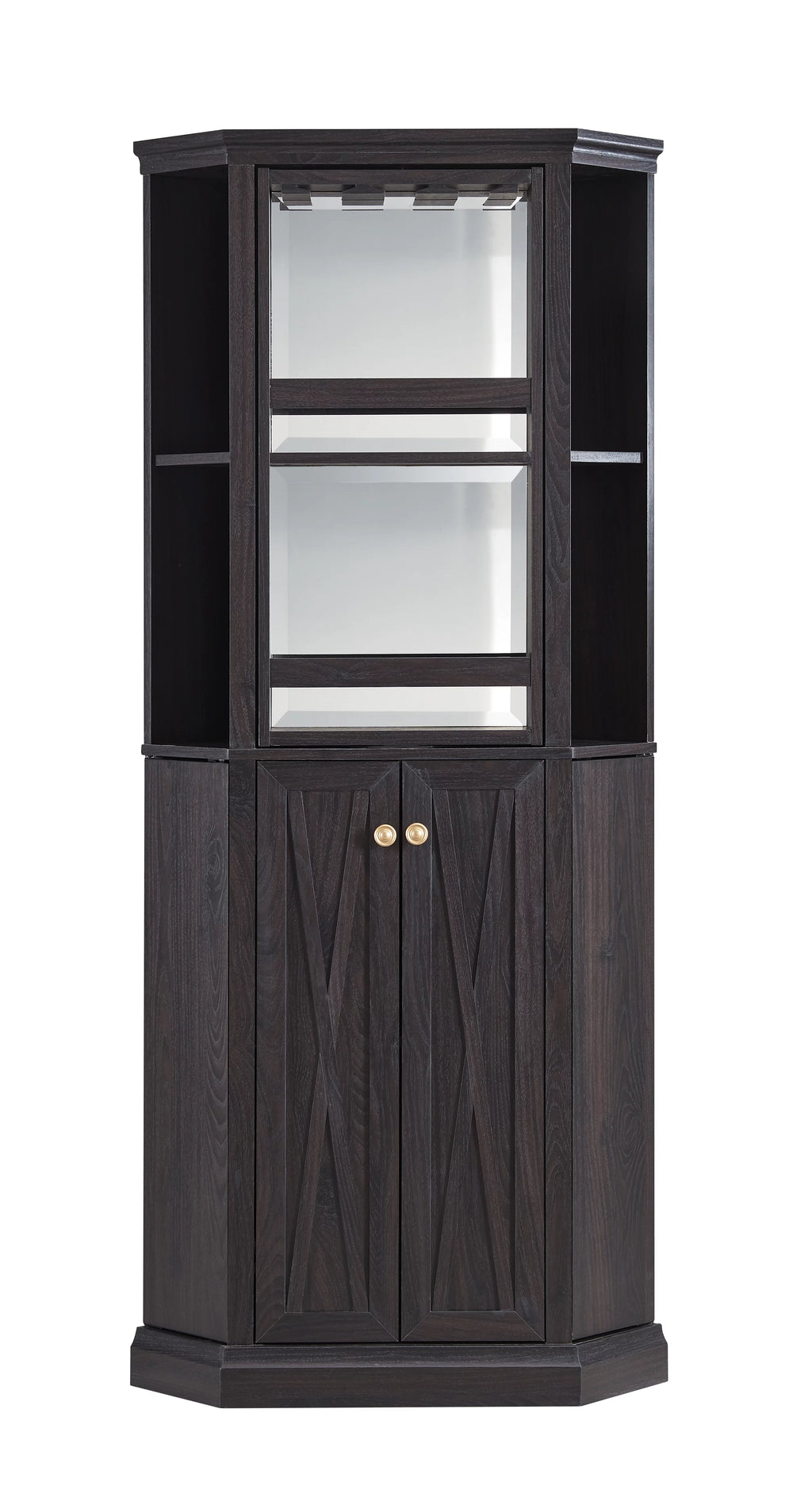 Black Corner Bar Cabinet F821929