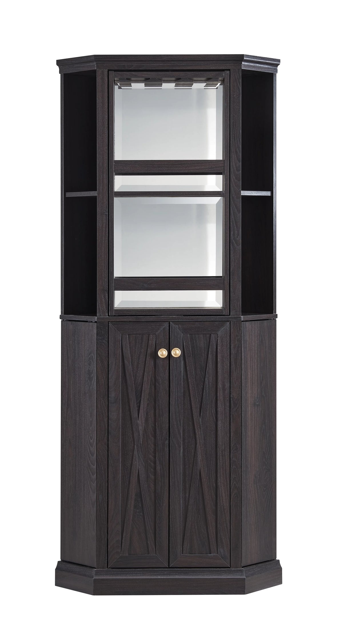 Black Corner Bar Cabinet F821929
