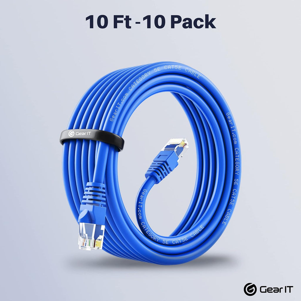 Cat5e Ethernet Patch Cable 3 Feet Blue L88552