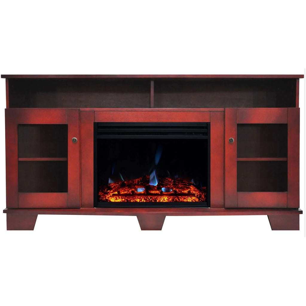 Electric Fireplace Heater with Cherry TV Stand N813