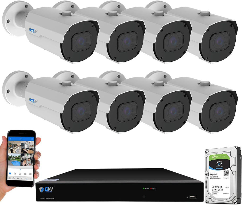 4K 8MP PoE Security Camera System with 5X Optical Zoom K826475