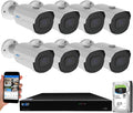 4K 8MP PoE Security Camera System with 5X Optical Zoom K826475