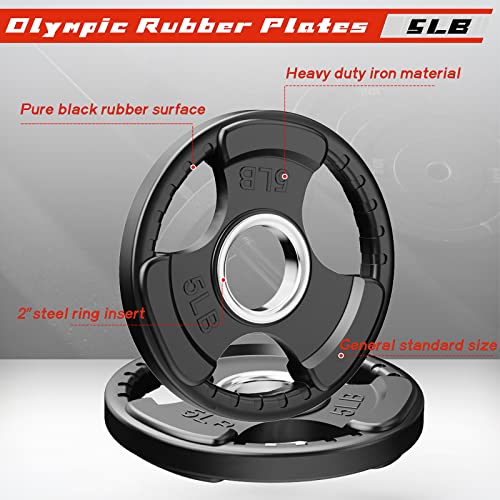 2.5-45 LB Olympic Rubber Grip Weight Plates S353