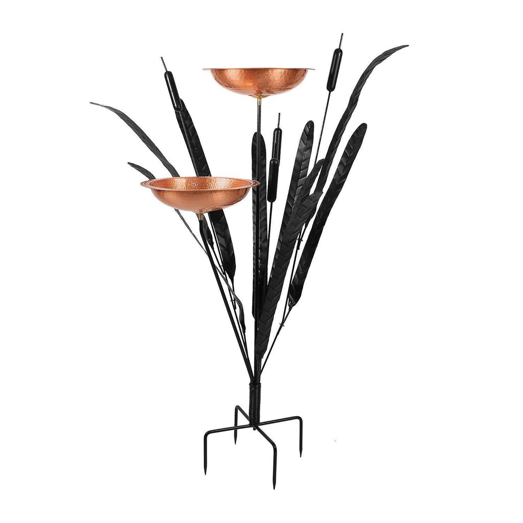 Double Cattail Birdbath G894