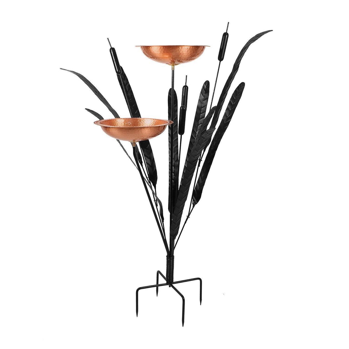 Double Cattail Birdbath G894