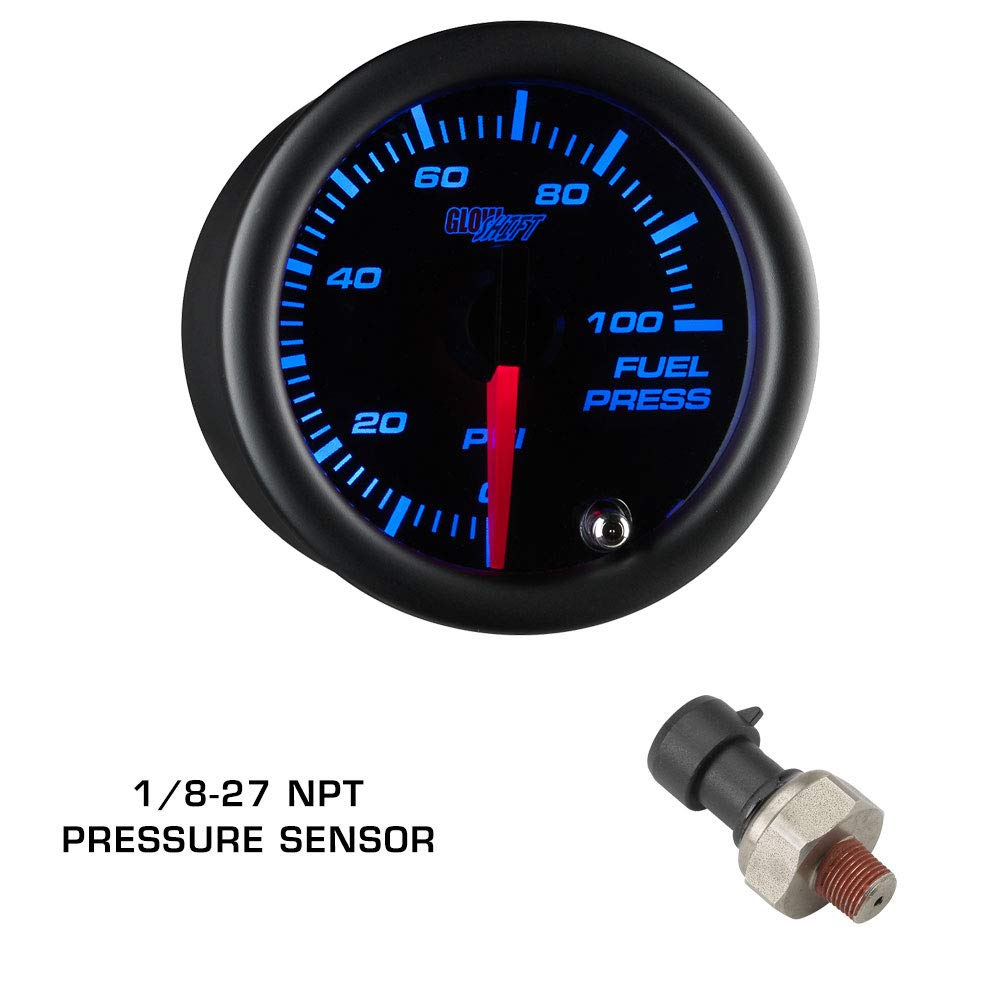 Tinted 7 Color Boost Vacuum Oil Pressure Fuel Pressure Gauges W326348