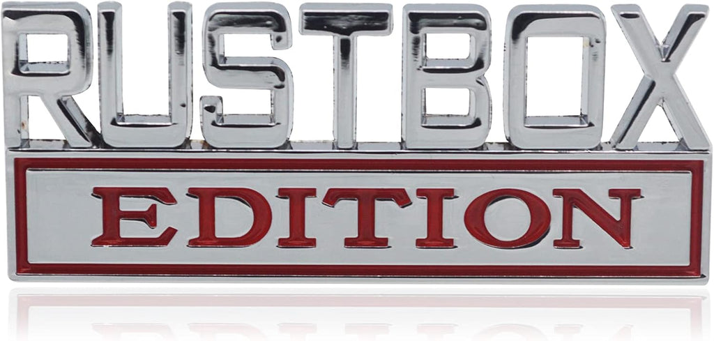 Silver+Red Emblem Sticker Replacement Badge T182