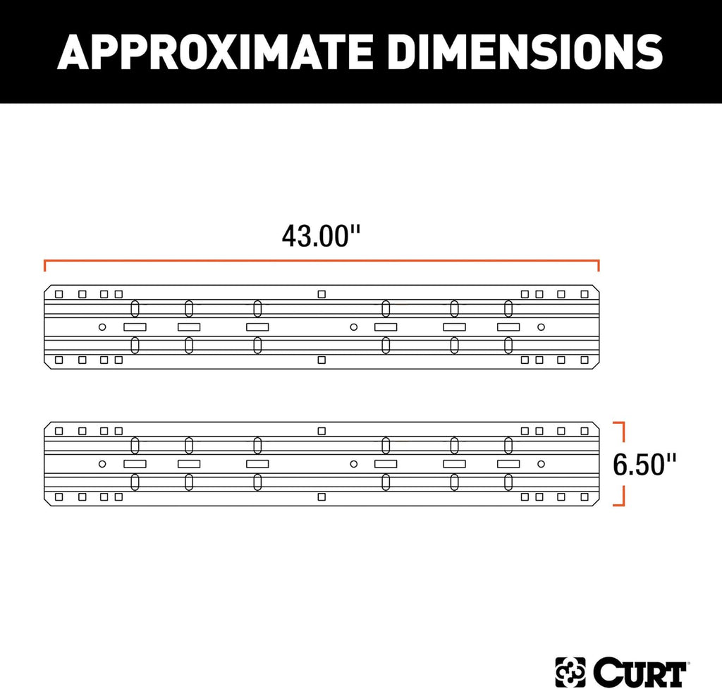 Gloss Black 5th Wheel Hitch Rails F1110
