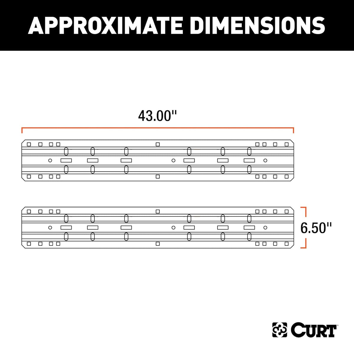 Gloss Black 5th Wheel Hitch Rails F1110