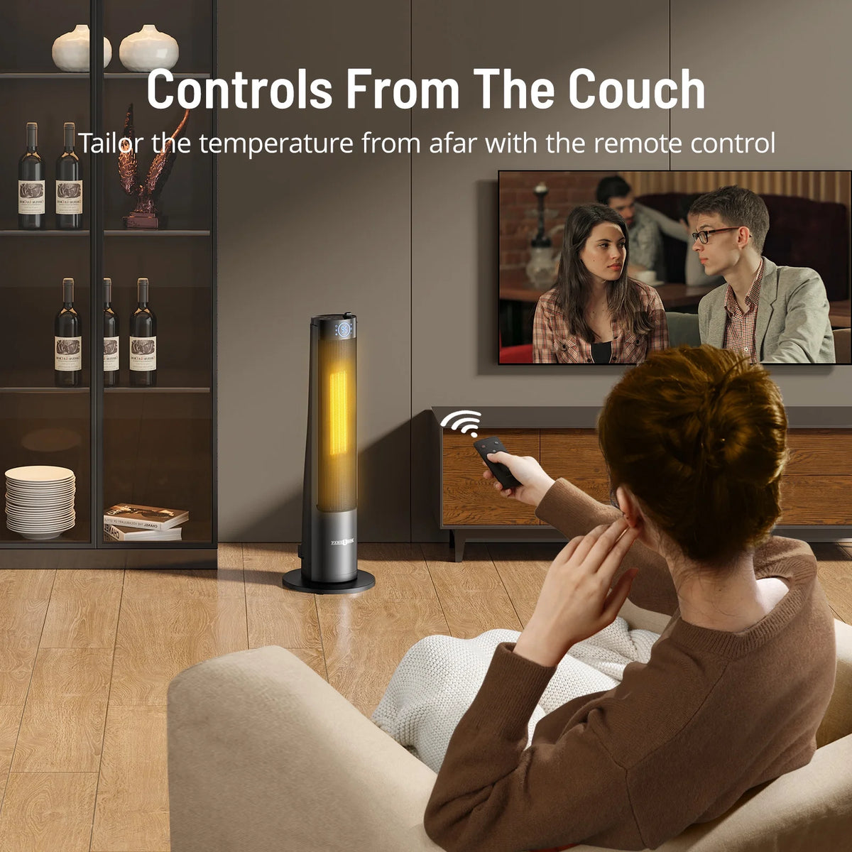 2-in-1 Tower Space Heater Humidifier with Thermostat X639975
