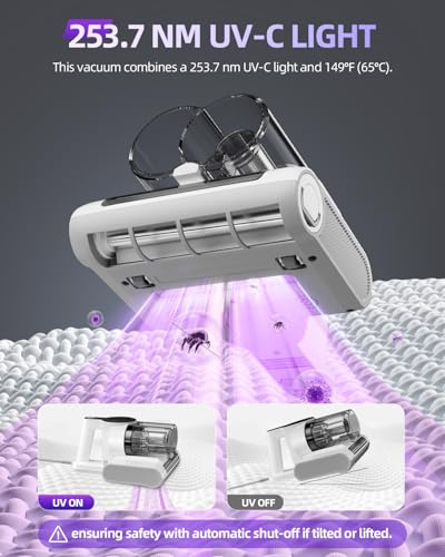 Mattress Vacuum Cleaner with UV-C Light, 16Kpa Suction, Heating Function G1620