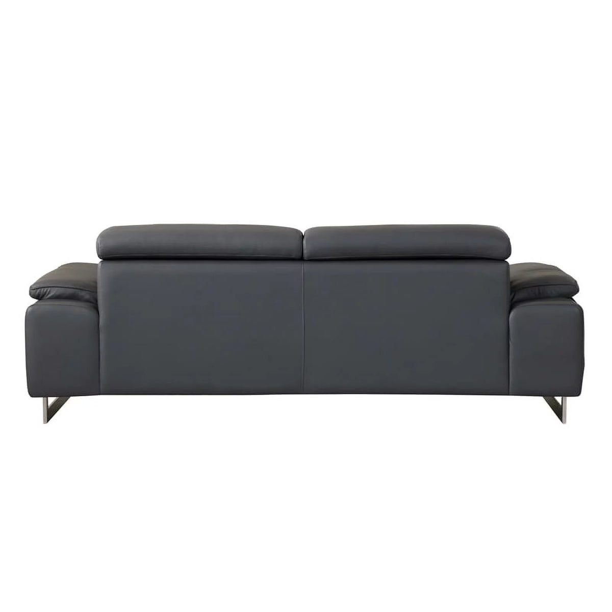 87" Genuine Italian Leather Sofa Dark Gray S415935
