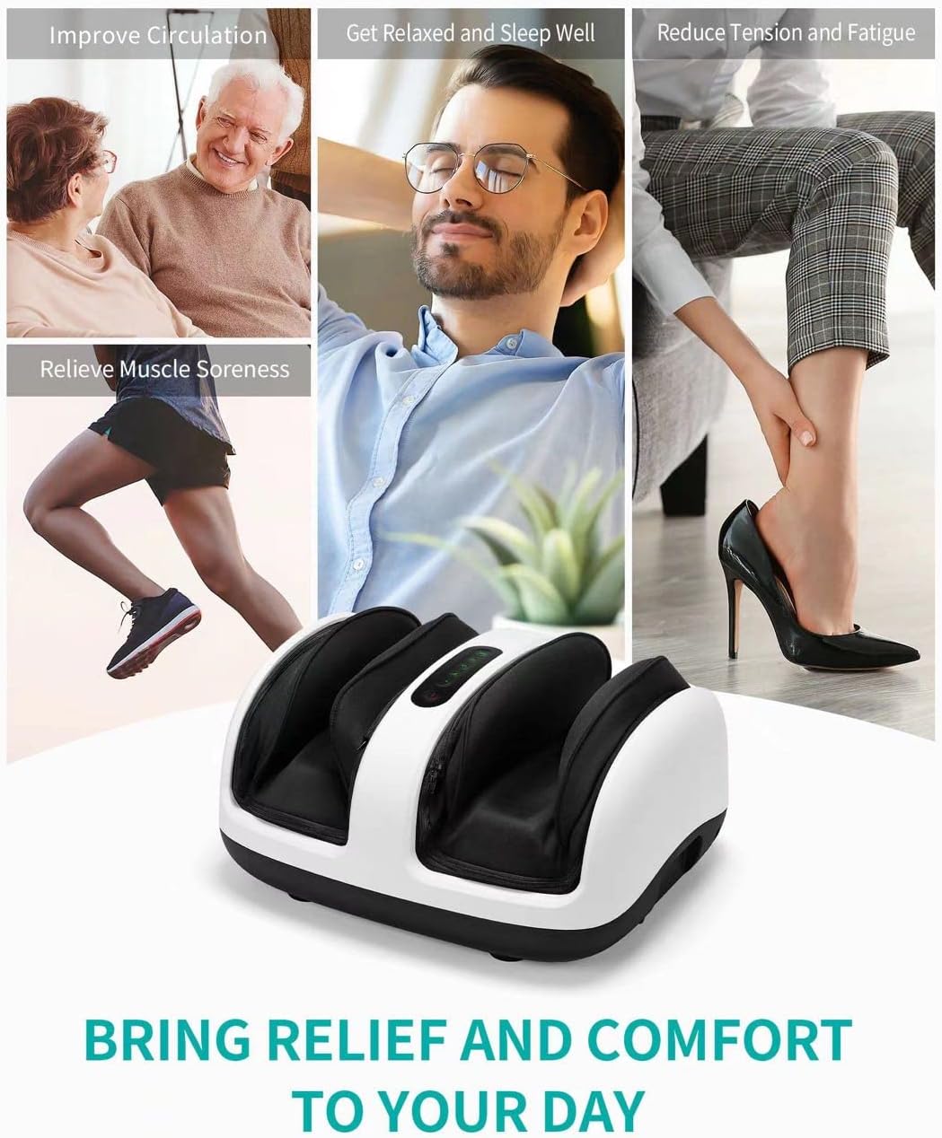 Shiatsu Foot and Calf Massager with Heat and Remote L6801