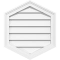16x22W x 30x22H Vertical Peaked Surface Mount PVC Gable Vent 14/12 Pitch K239