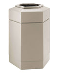 Beige 30-Gallon Hex Waste Container I5397