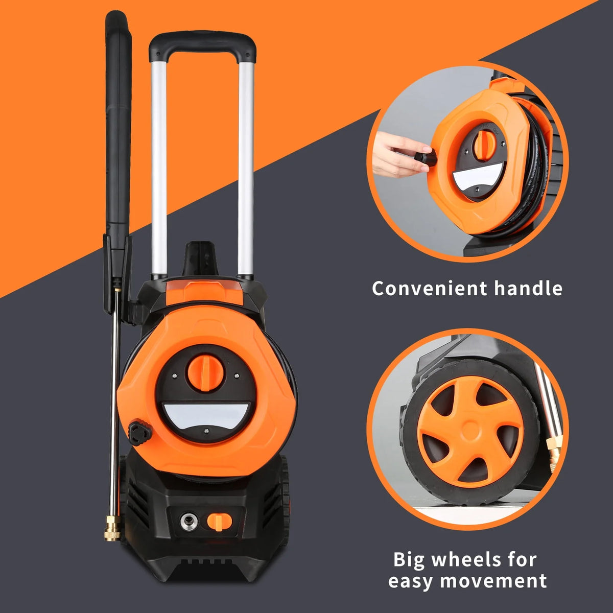 Electric Pressure Washer with 4 Quick Connect Nozzles 2.0GPM 1800W Y741887
