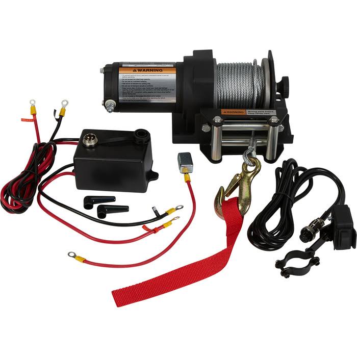 12 Volt DC Electric ATV Winch, 2,500-lb. Capacity, Steel Wire Rope F315885