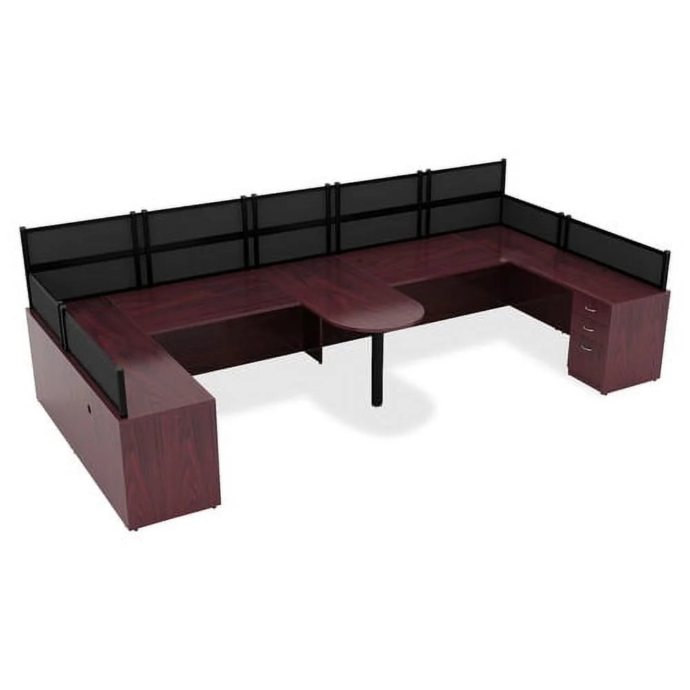 Laminate Mahogany Rectangular Desk Shell Z35569