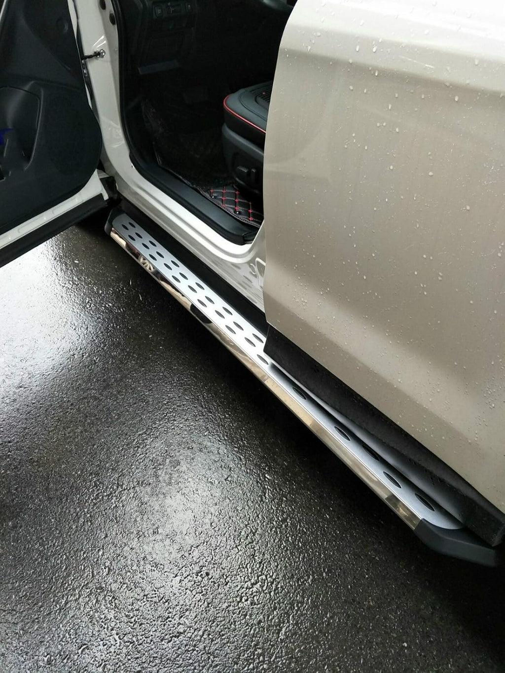 2PCS Running Boards Side Step Nerf Bars silver A19070