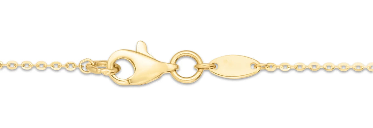14K Yellow Gold Cactus Necklace 18in O27123