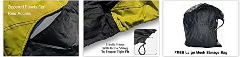 Yellow/Black All Weather Jet Ski Cover with Trailer Straps and Storage Bag Y1168