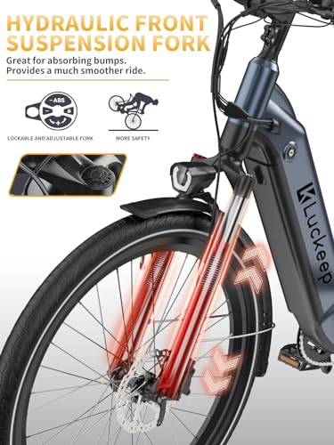 27.5" Electric Bike with 48V Battery, Front Suspension & Dual Hydraulic Brakes N9284
