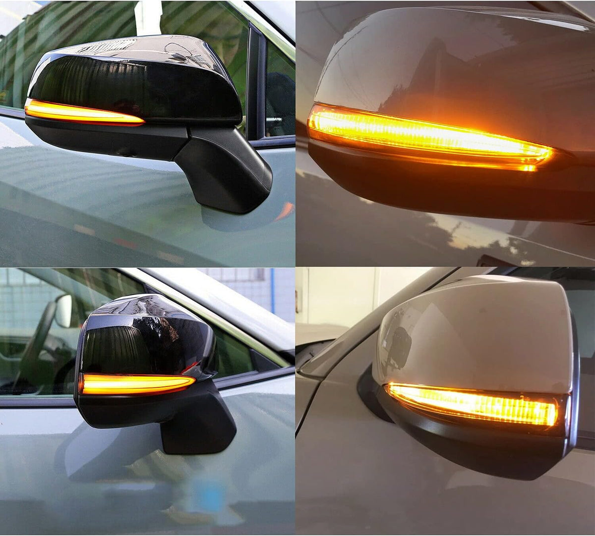 Smoke Lens LED Side Mirrors with Dynamic Turn Signal Lights Q899