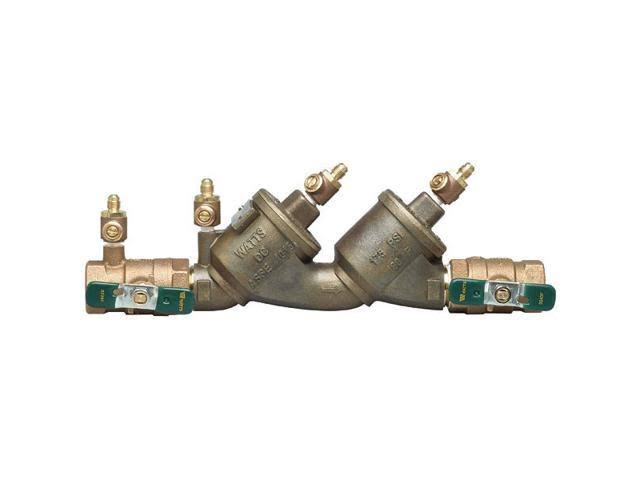 1.25x22 Lead Free Double Check Valve Backflow Preventer with Quarter Turn Ball Valve F237