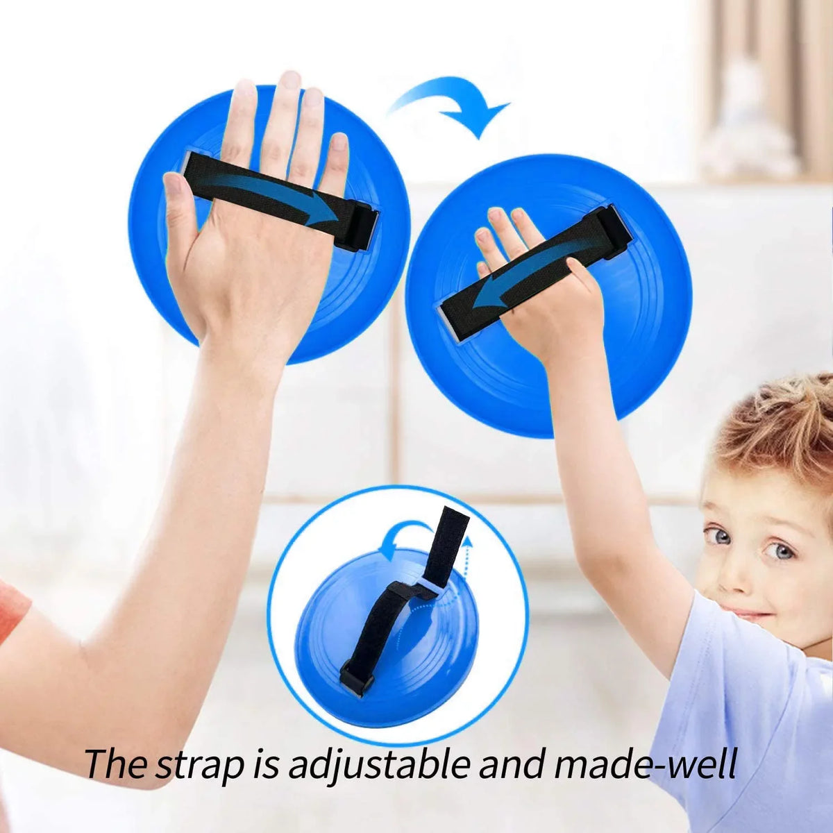 Blue Self-Stick Paddle Ball Catch Set Z3396