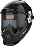 Large Viewing True Color Solar Powered Auto Darkening Welding Helmet with Side View, 4 Arc Sensor Wide Shade 4/5-9/9-13 Welder Mask S474858