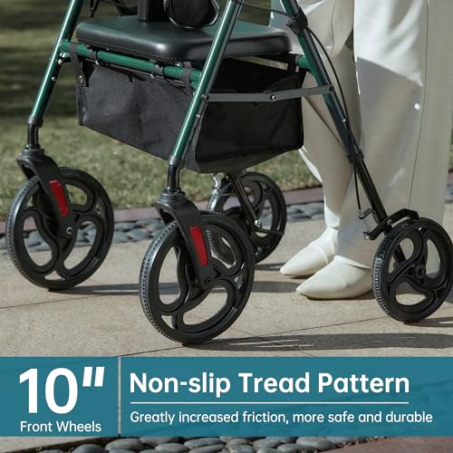 Green Rollator Walker with 10" Wheels R902