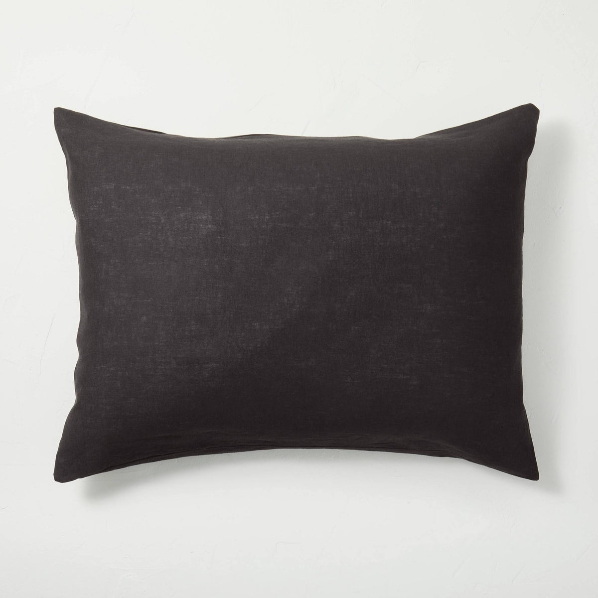Washed Black Linen Duvet & Sham Set R8386