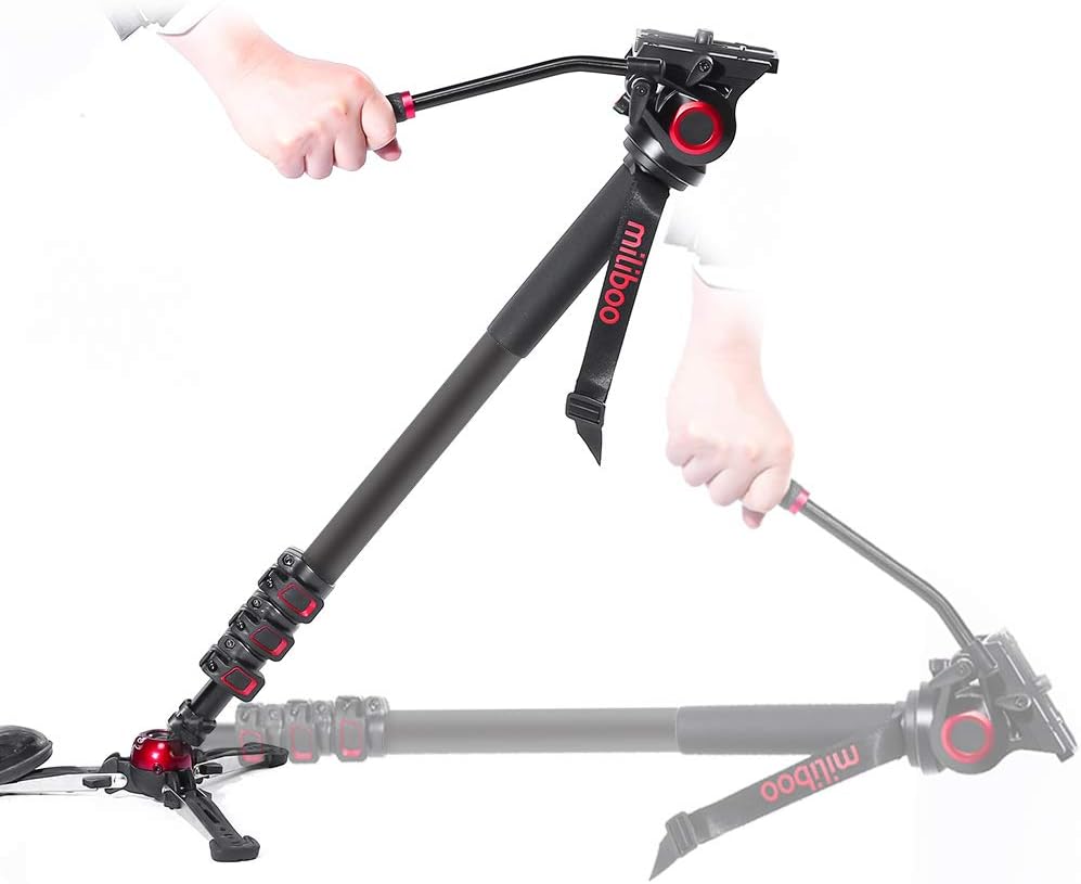 Aluminum Portable Fluid Head Camera Monopod 71.4 Max Height 10 Kilograms Max Load Capacity R205346