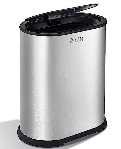 2.1 Gallon Stainless Steel Slim Trash Can with Press Top Lid Q86821