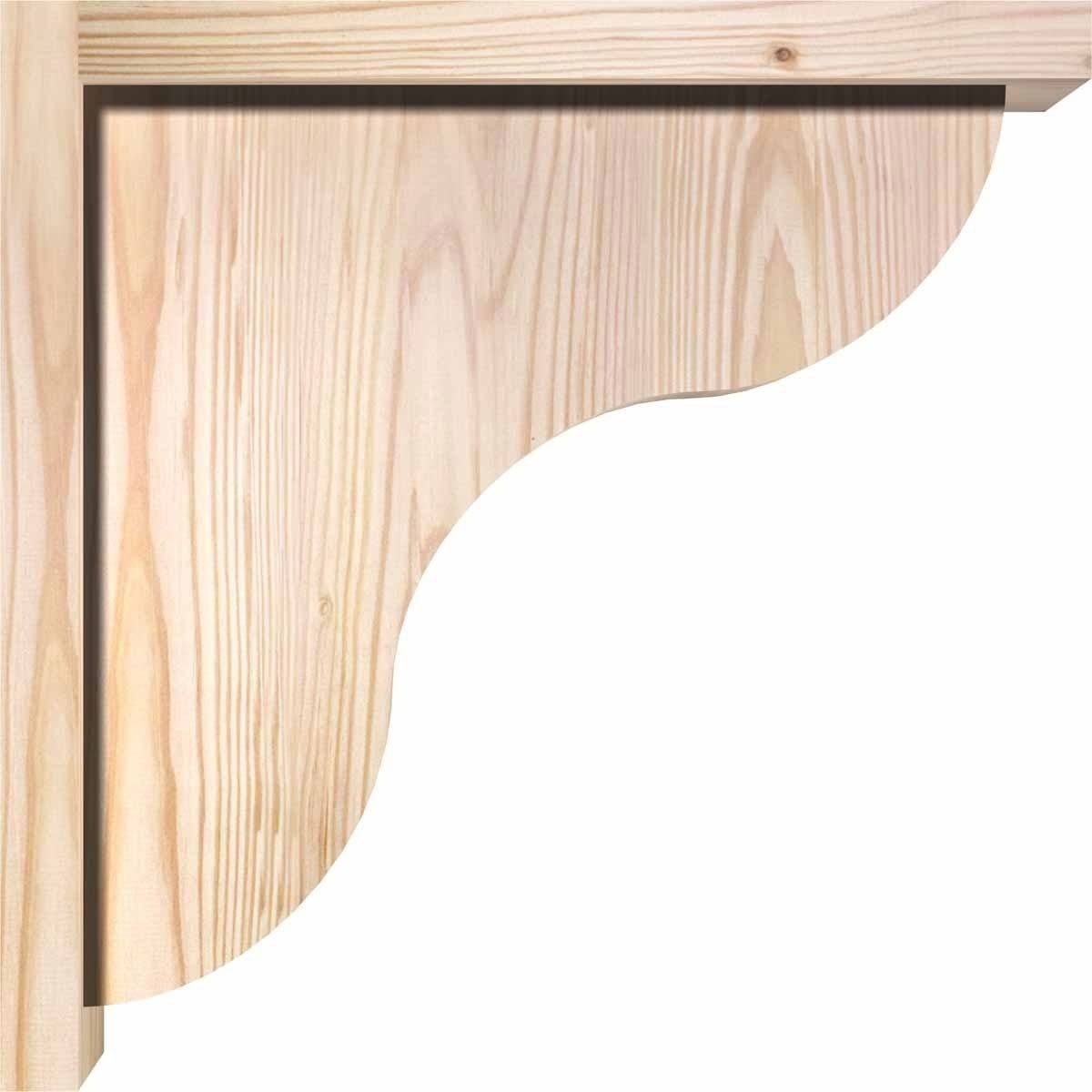 Carmel Smooth Corbel with Backplate, Douglas Fir J5583