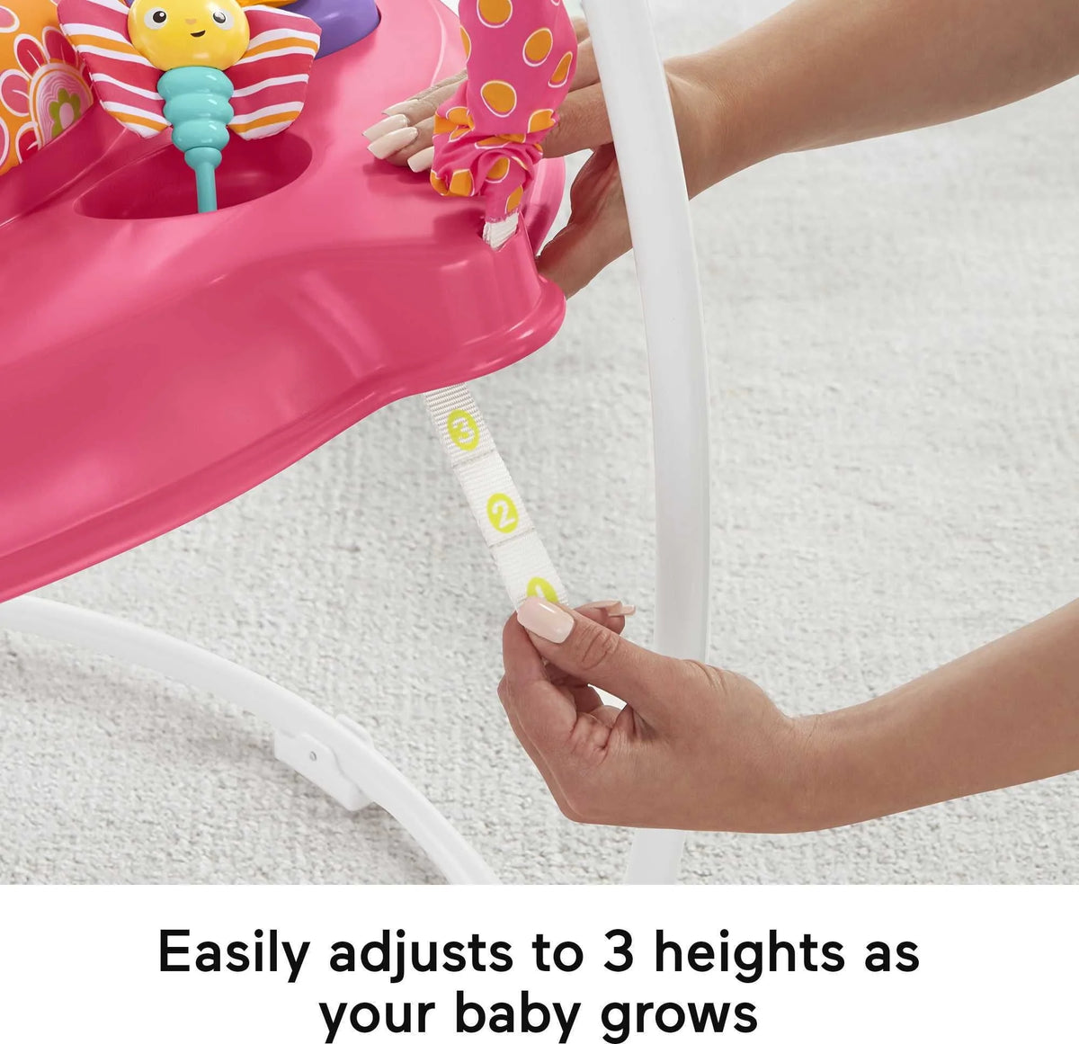 Pink Baby Bouncer Activity Center with Music and Lights X446