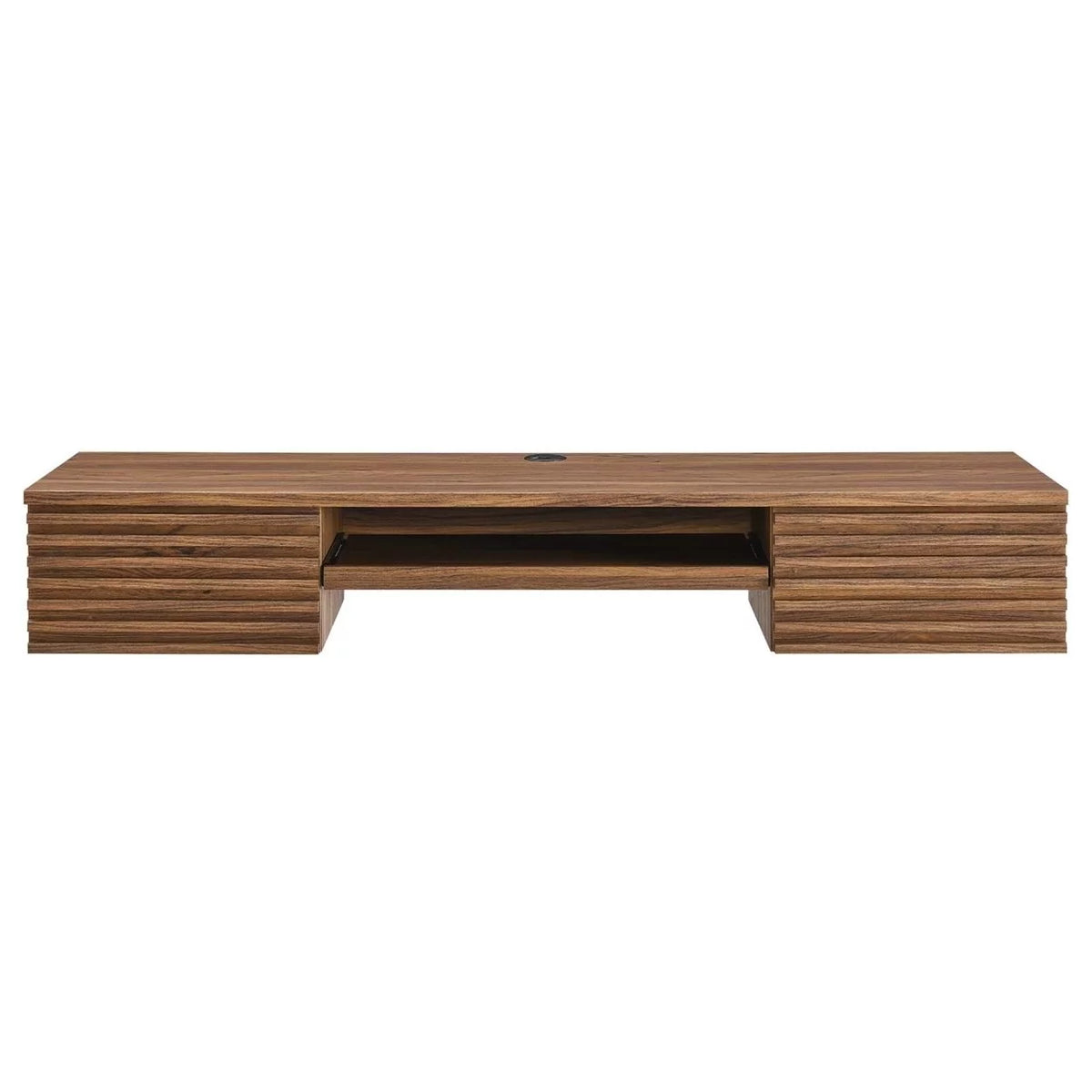 Wall Mount Wood Office Desk in Walnut Y546