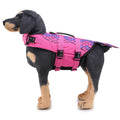 Rose Red Dog Life Jacket with Rescue Handle D1308