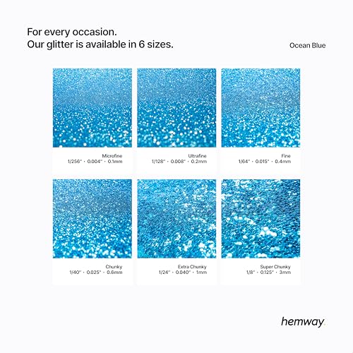 Fluorescent Blue Extra Chunky Metallic Crystal Flake Glitter 100g V875994