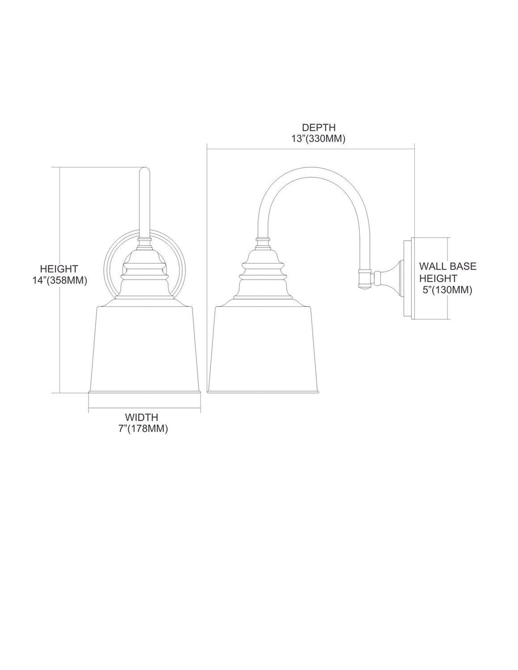 1 Light Insulator Glass Wall Sconce in Oiled Bronze R426