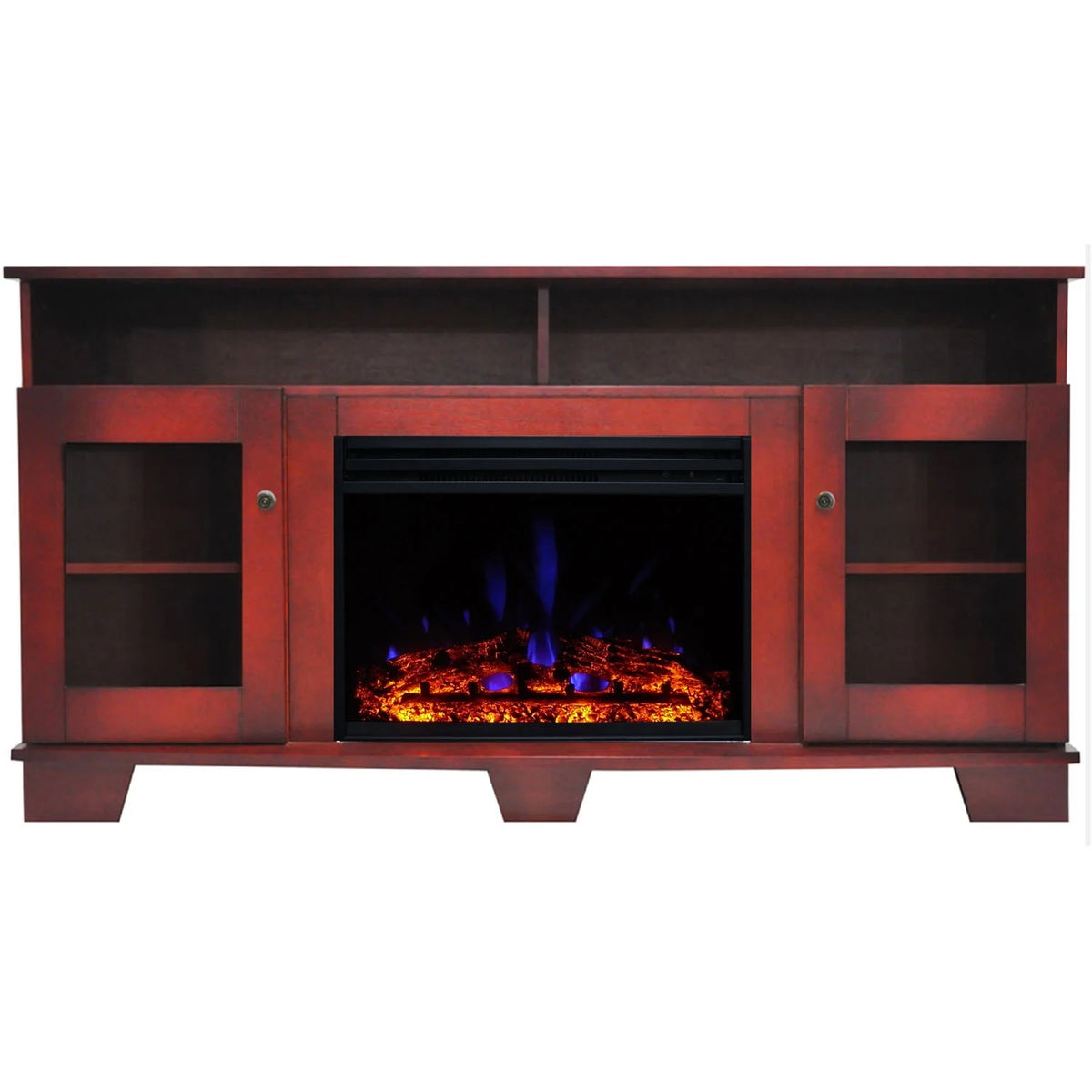 Electric Fireplace Heater with Cherry TV Stand N813