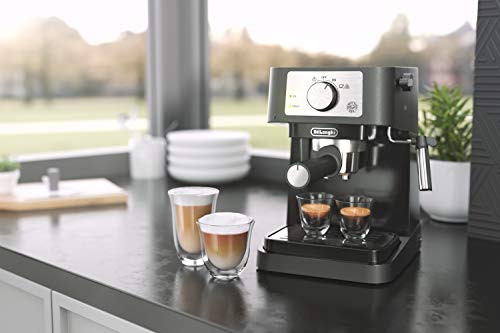 Compact Manual Espresso Machine, 15 Bar Pump Pressure, Tamper Included T196784