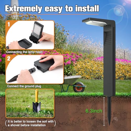 Solar Pathway Lights 4pack, Warm White and Cool White Light L10380