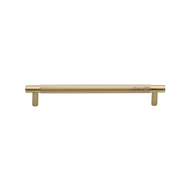 Satin Brass Knurled Bar Pull S91603