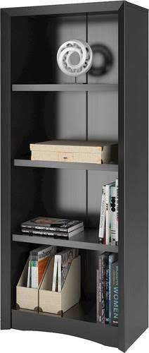 Black 4 Shelf Tall Bookcase W746950