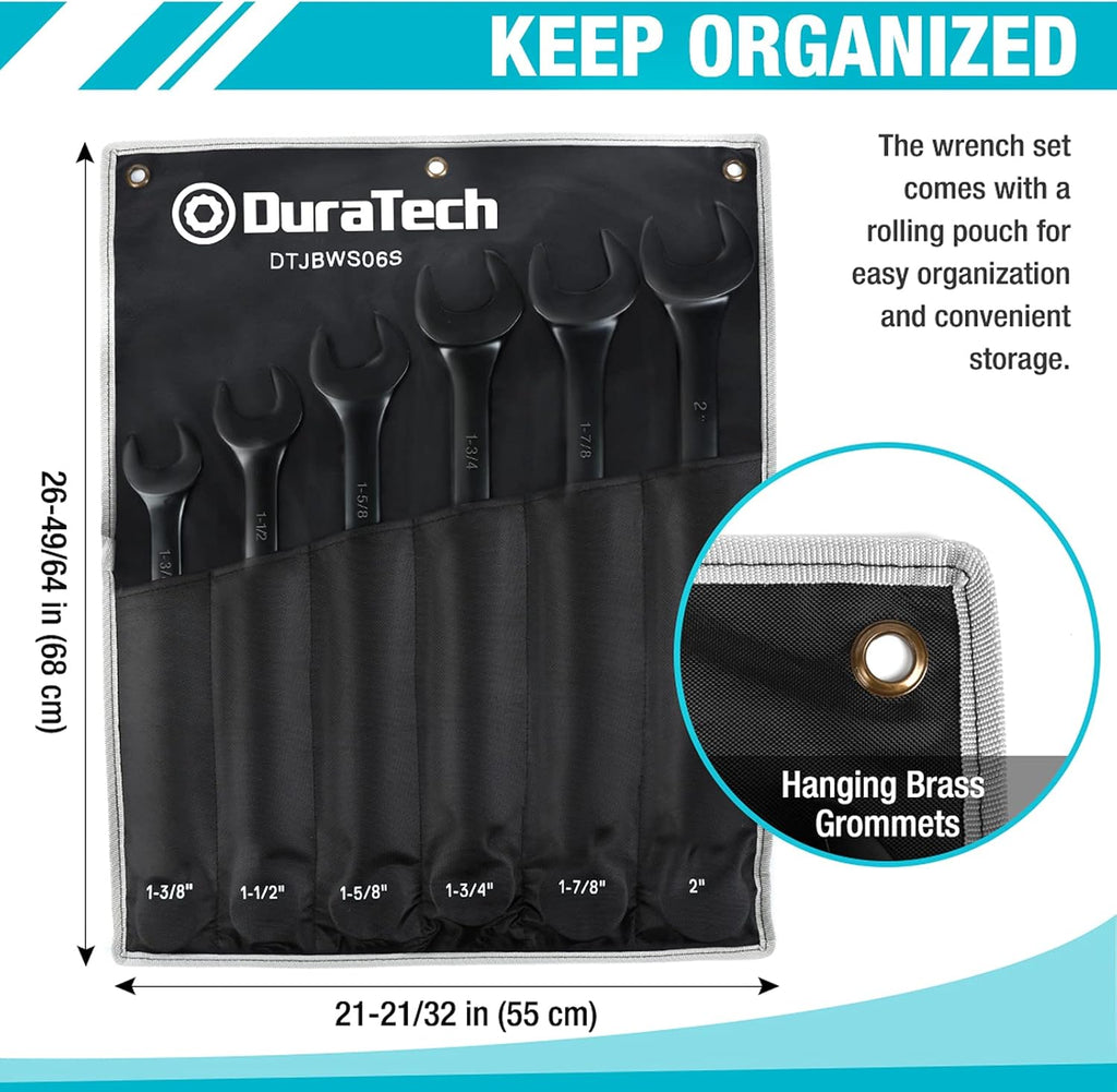 6 Pc SAE Combination Wrench Set with Pouch P1862