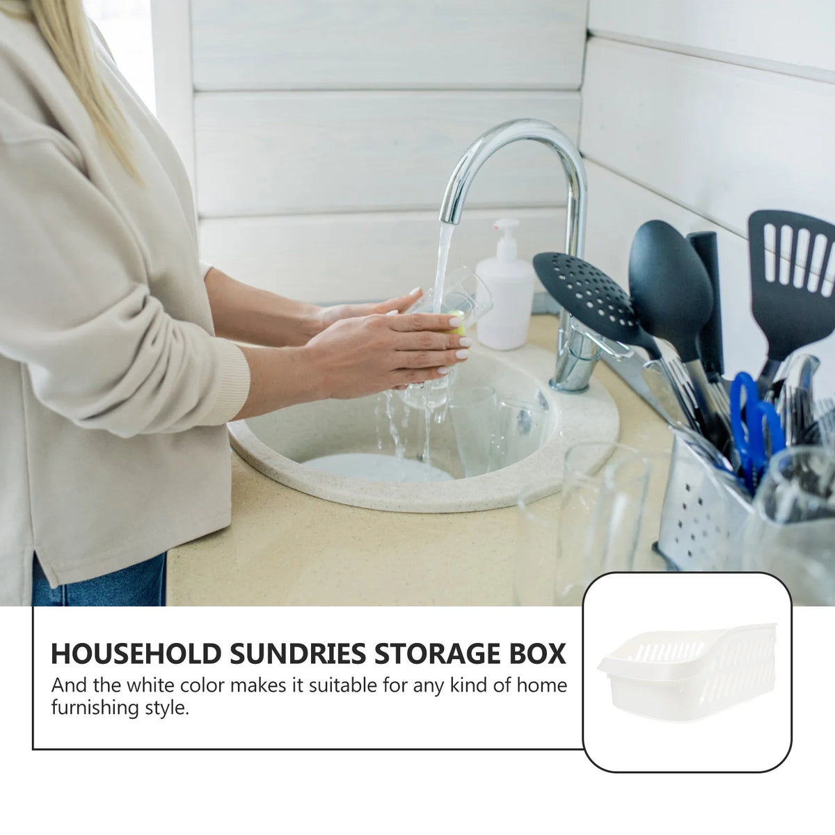 White Storage Basket Toy Bins Y4303